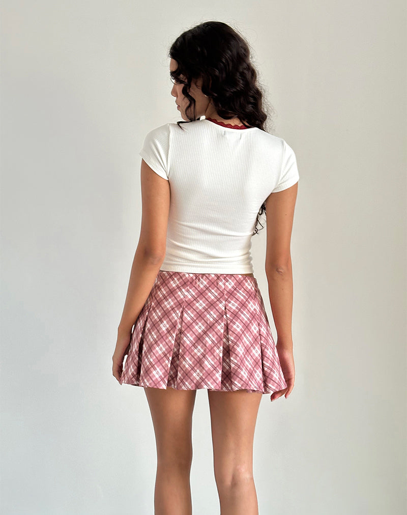 Afbeelding van Zagy T-shirt in Off White met aardbeienprint