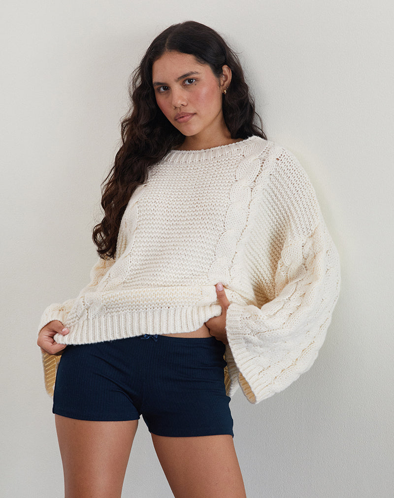 Afbeelding van Ritulia geribde short in marine