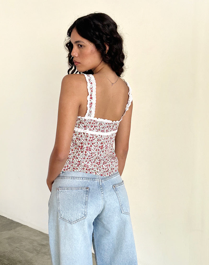 Afbeelding van Zarinata Cami Top in Pretty Ditsy