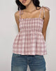 Afbeelding van Zerah Top in Basic Tartan Roze