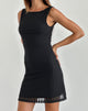 Afbeelding van Zerrin Mini Dress in Textured Lace Zwart