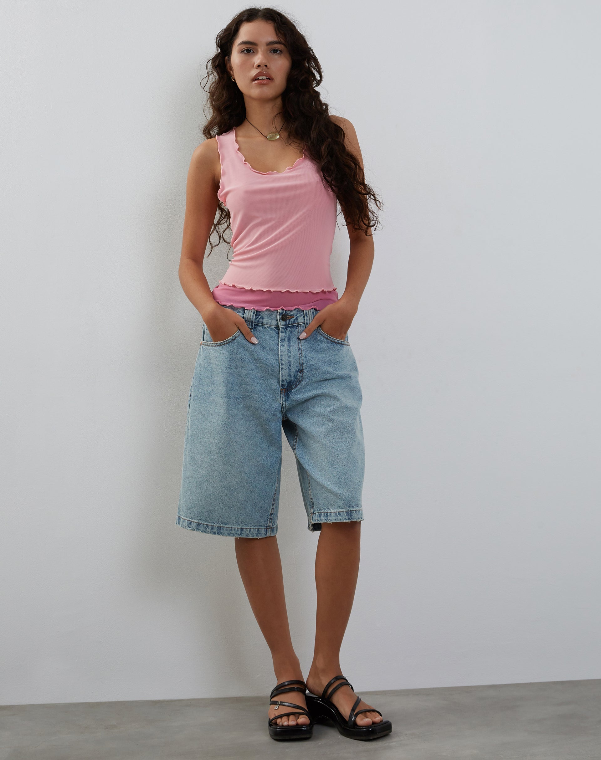 Afbeelding van Zeta Vest Top in Roze met Donkerroze Voering