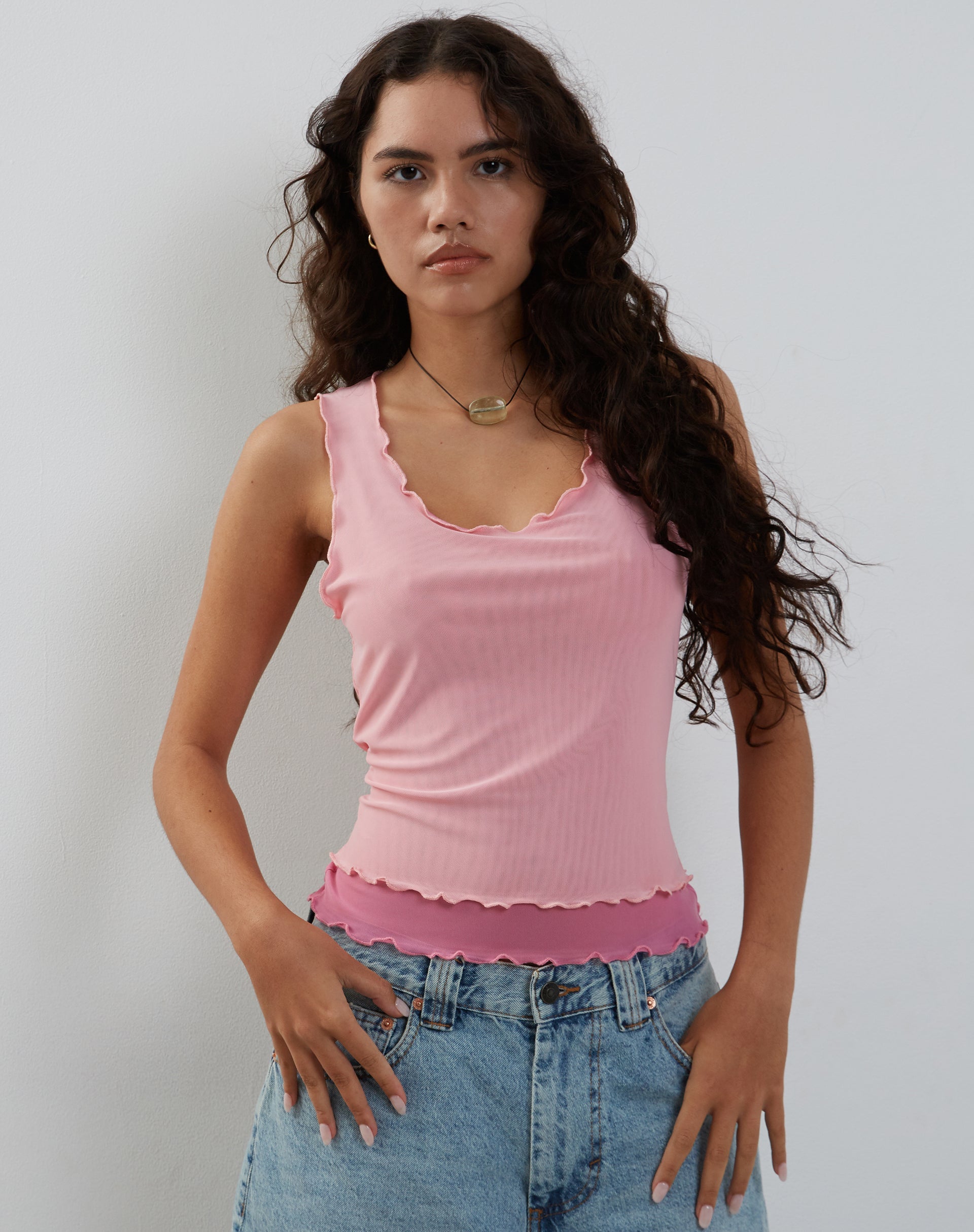 Afbeelding van Zeta Vest Top in Roze met Donkerroze Voering