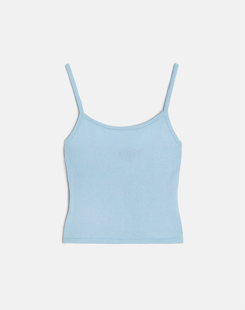 Afbeelding van Ziva Knit Cami Vest Top in Blauw