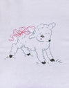 Wit met schapenprint