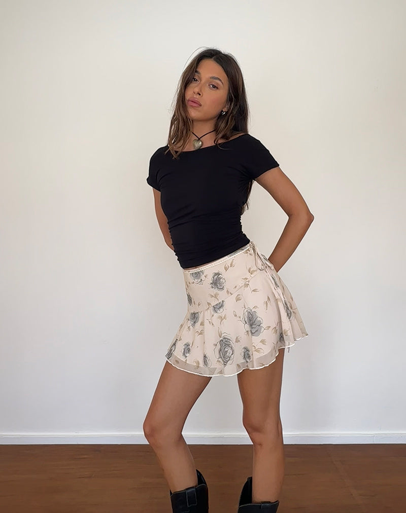 Athalia minirok in wilde rozerood