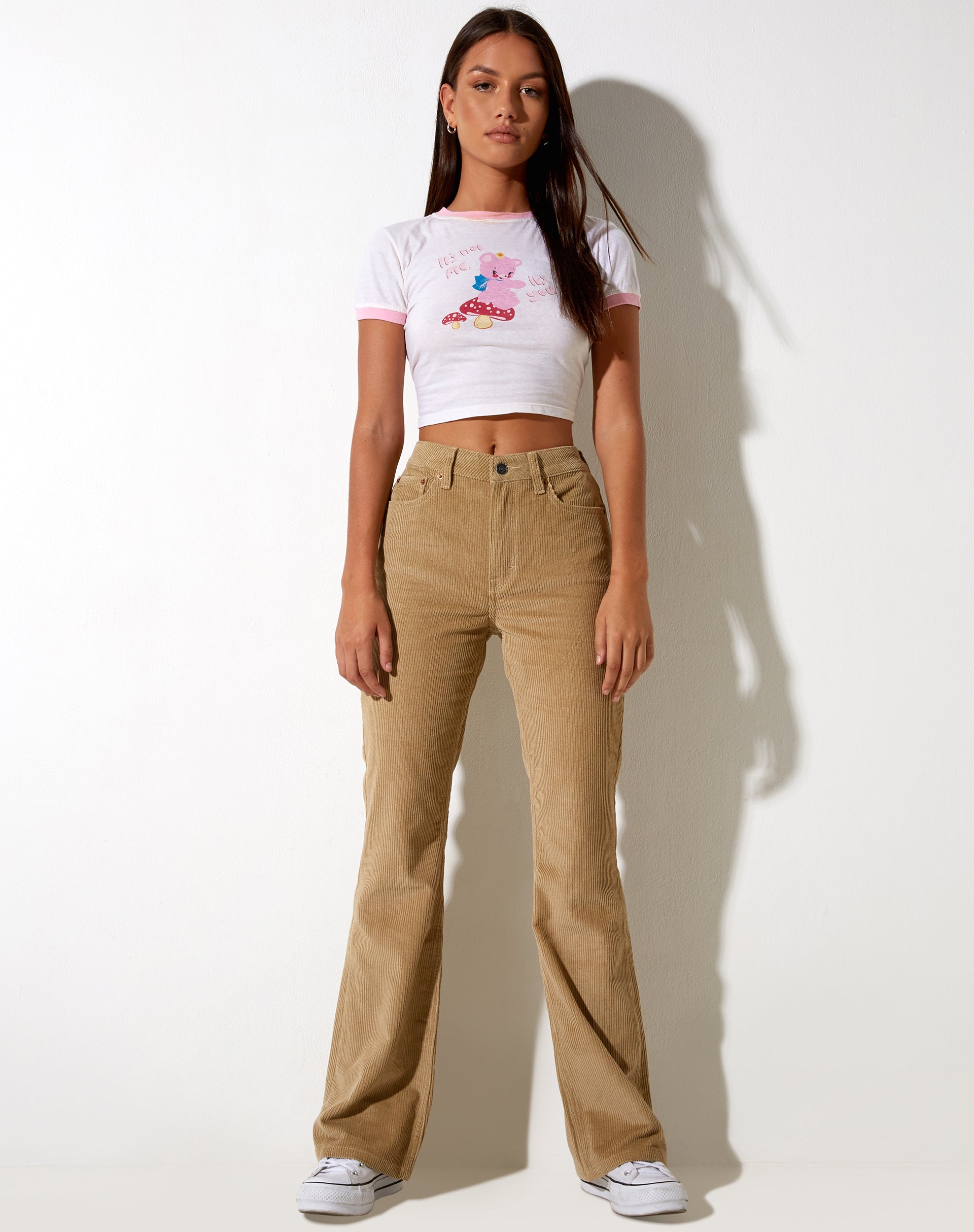 Afbeelding van Bootleg Jeans in Cord Sand