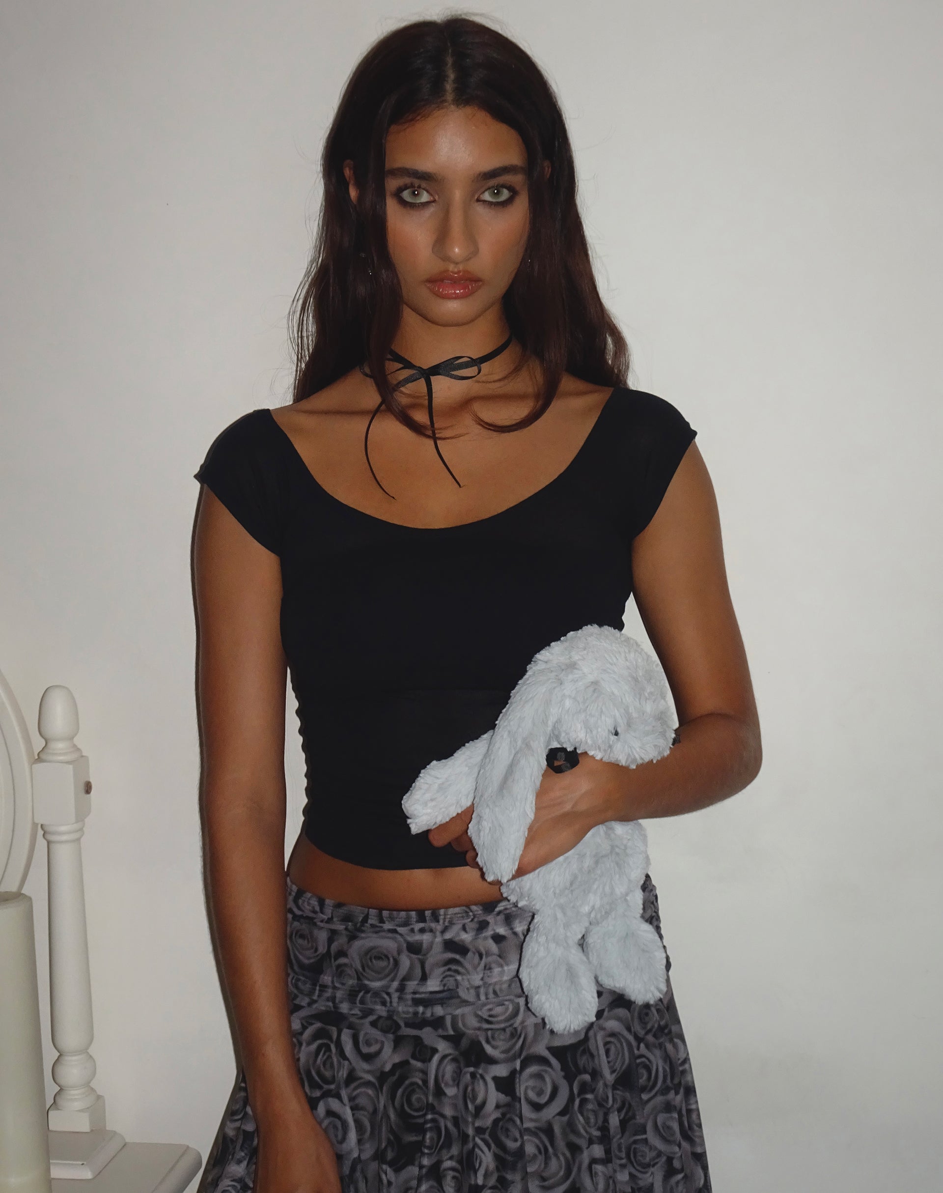 Afbeelding van Charya Off The Shoulder Top in Zwart