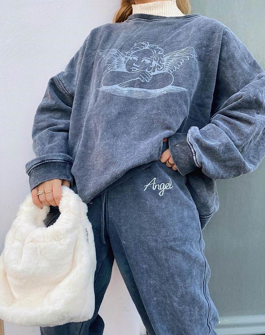 Afbeelding van Glo Sweatshirt in stone wash Angelo