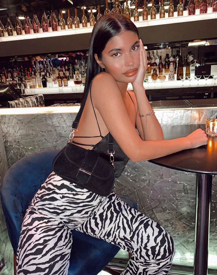 Afbeelding van Zoven broek in 90s zebra zwart-wit