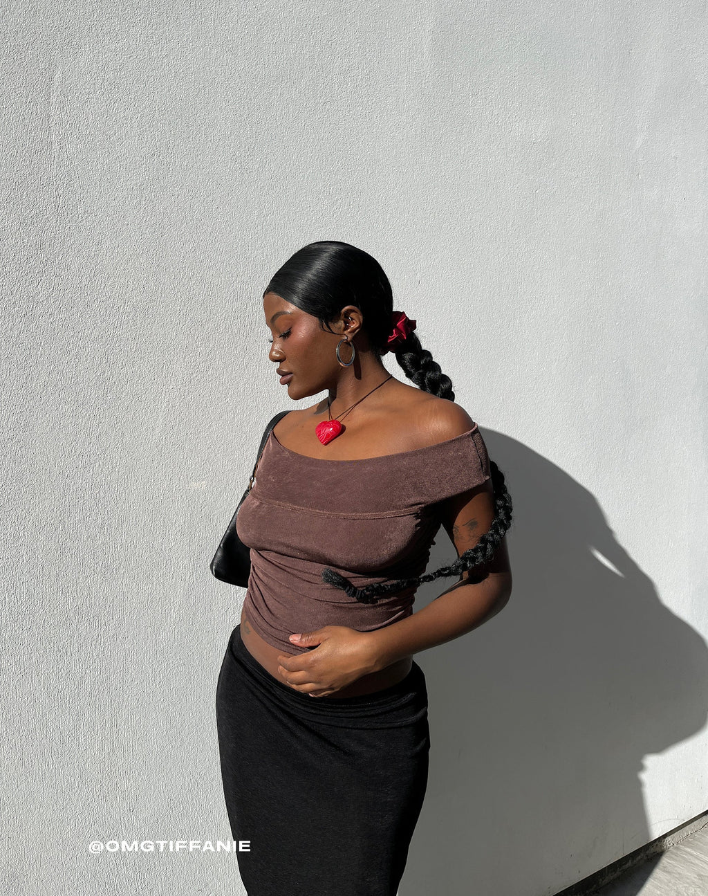 Palita Slinky Bardot Top in Peperkorrel