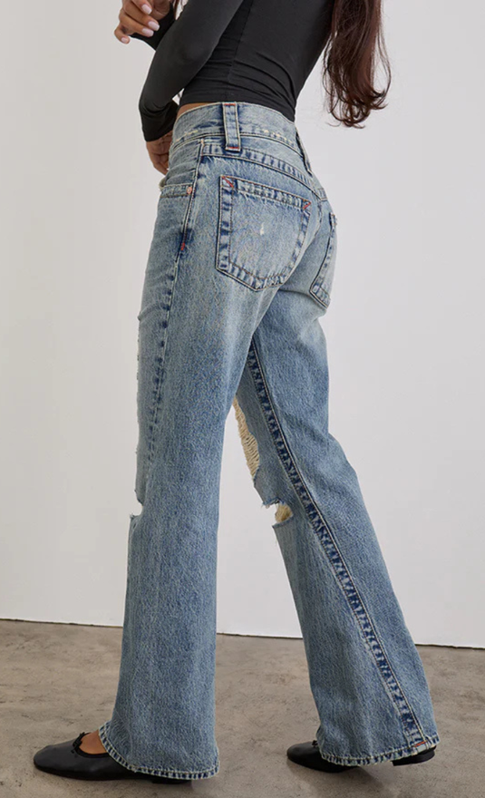 Laag uitgesneden, gedraaide naad