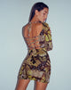 Afbeelding van Onata Mini Dress in Butterfly Gold