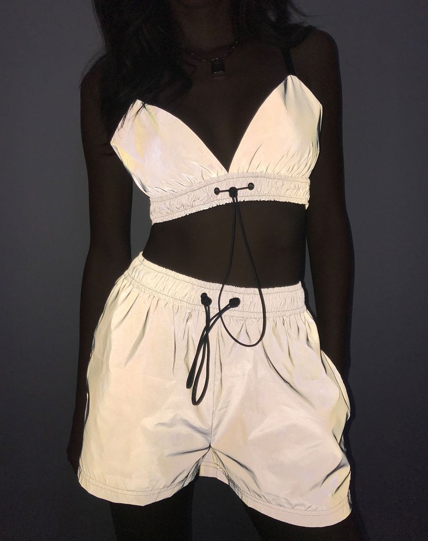 Aruna Short in Reflecterend Zilver