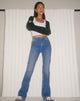 Afbeelding van Low Rise Exposed Button Jeans in Vintage Blue Wash