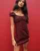 Afbeelding van Gaval Mini Dress in Dotty Rose Zwart