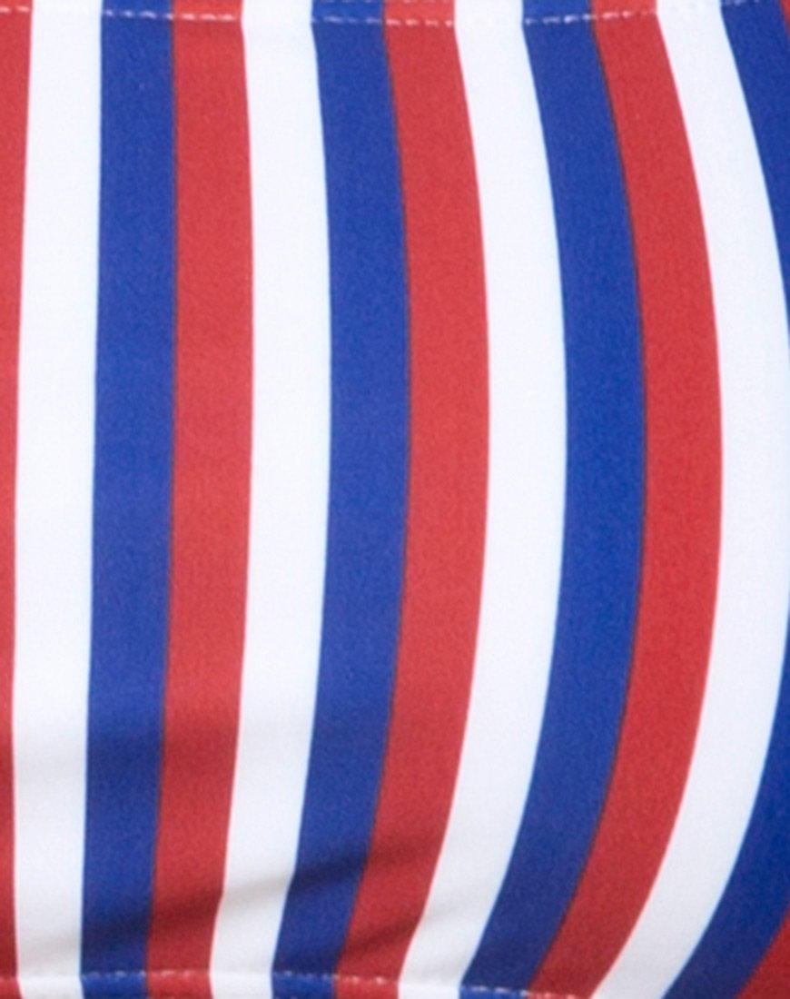 Afbeelding van Abadie Top Bikini in Drievoudige Streep Print