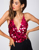 Afbeelding van Abela Bodice in Red Cherry Disc Sequin