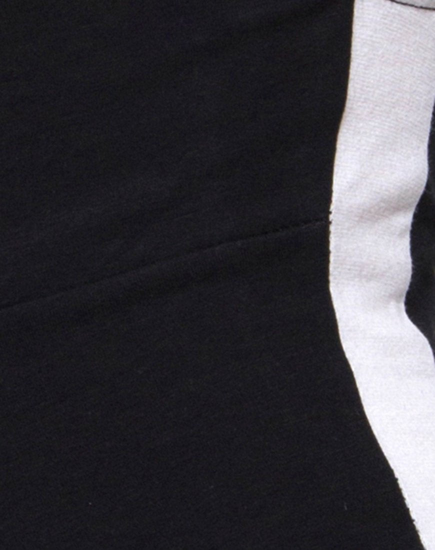 Afbeelding van Acashi Unitard in Zwart met Witte Streep