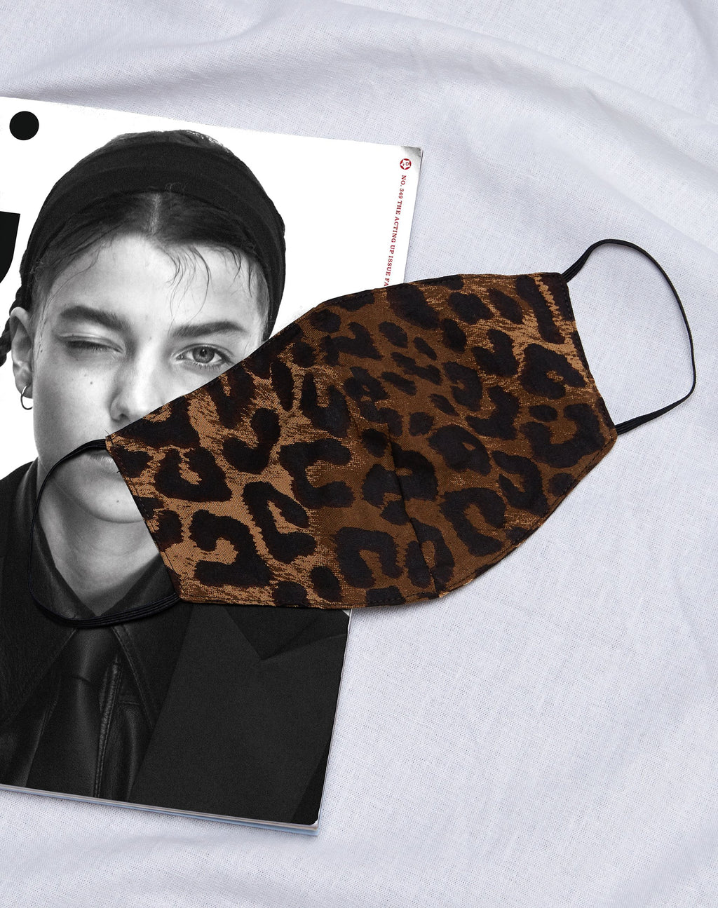 Gezichtsmasker in Night Leopard Brown