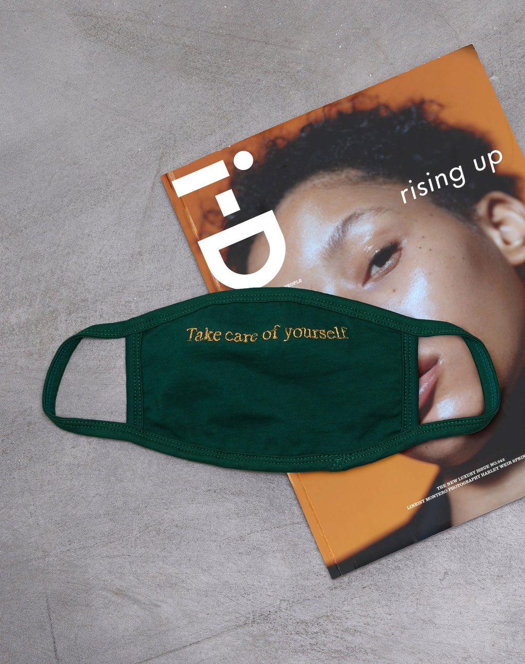 Gezichtsmasker in flesgroen "Take Care Of Yourself" Embro