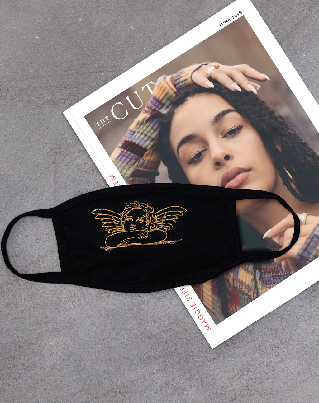 Gezichtsmasker in Black Angelo Gold Embro