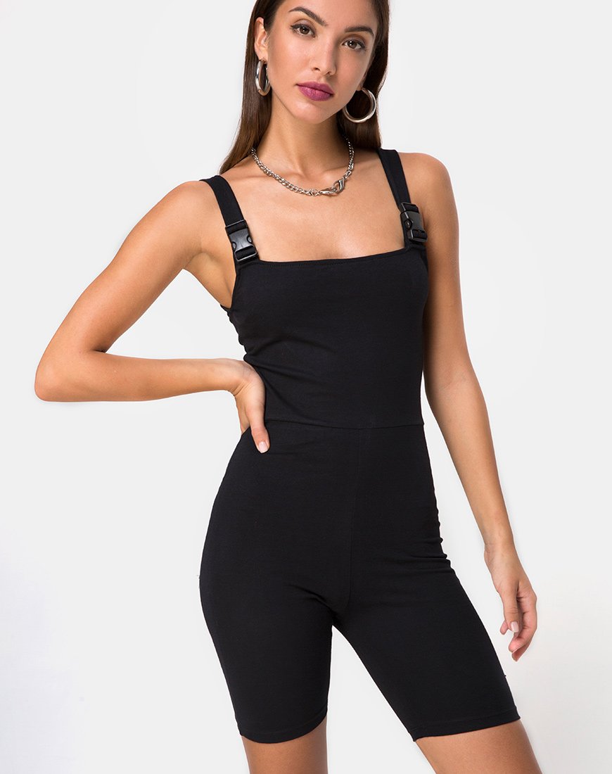 Acrety Unitard in zwarte gespen