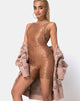 Afbeelding van Acro Unitard in Luipaardglans Net Caramel