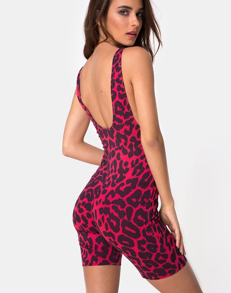 Afbeelding van Acro Unitard in Oversized Jaguar Red