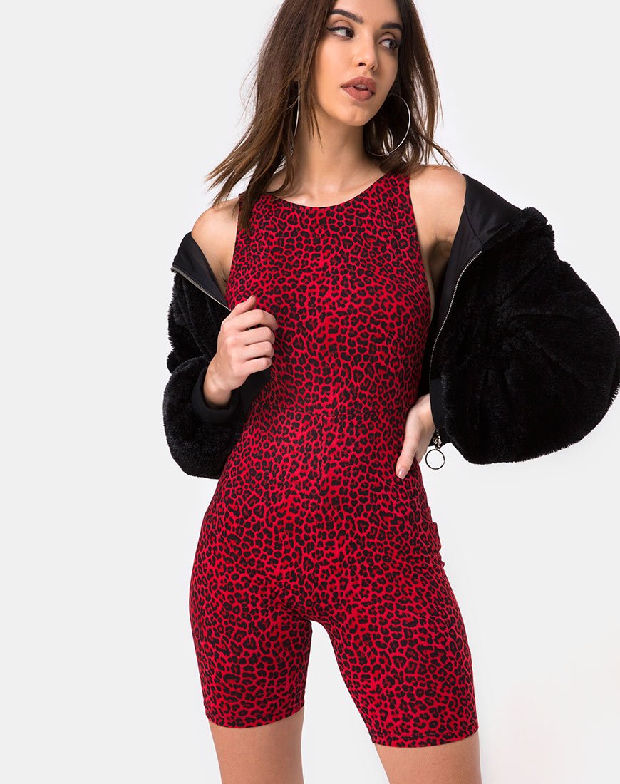 Acro Unitard in gekleurd dier
