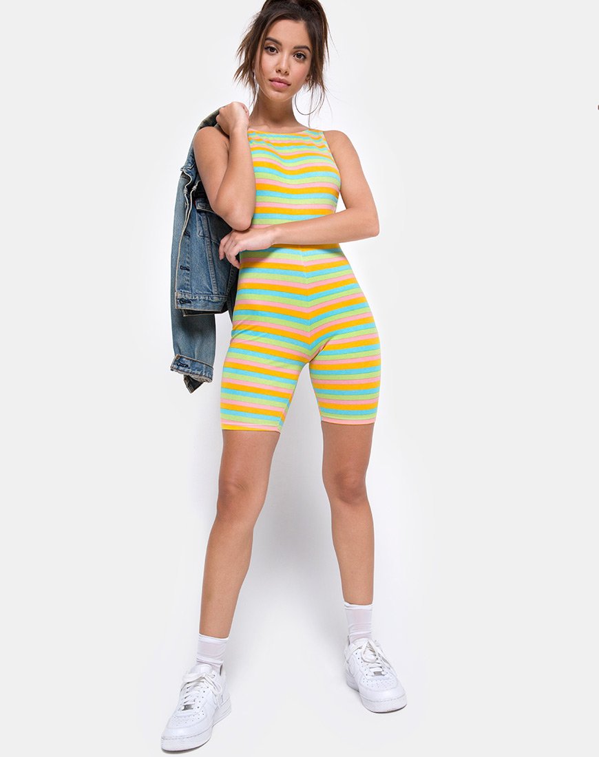 Afbeelding van Acro Unitard in Sweet Stripe