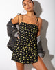 Afbeelding van Adara Slip Dress in Buttercup Zwart en Geel