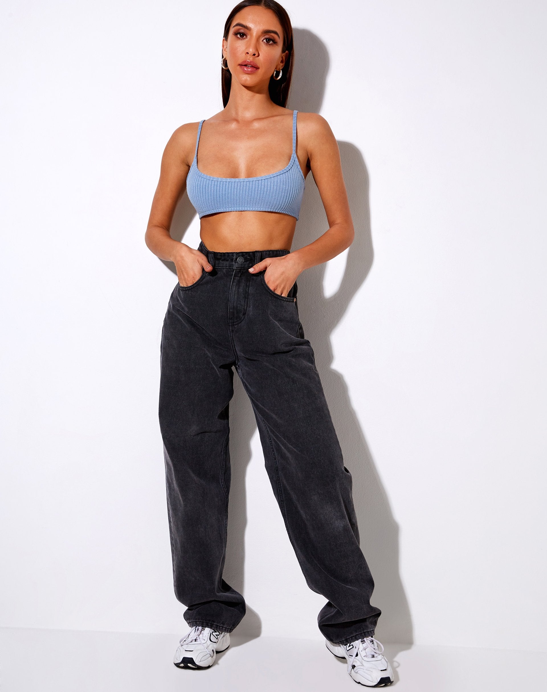 Afbeelding van Adda Bralet in rib Ashy Blue