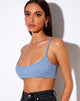 Afbeelding van Adda Bralet in rib Ashy Blue