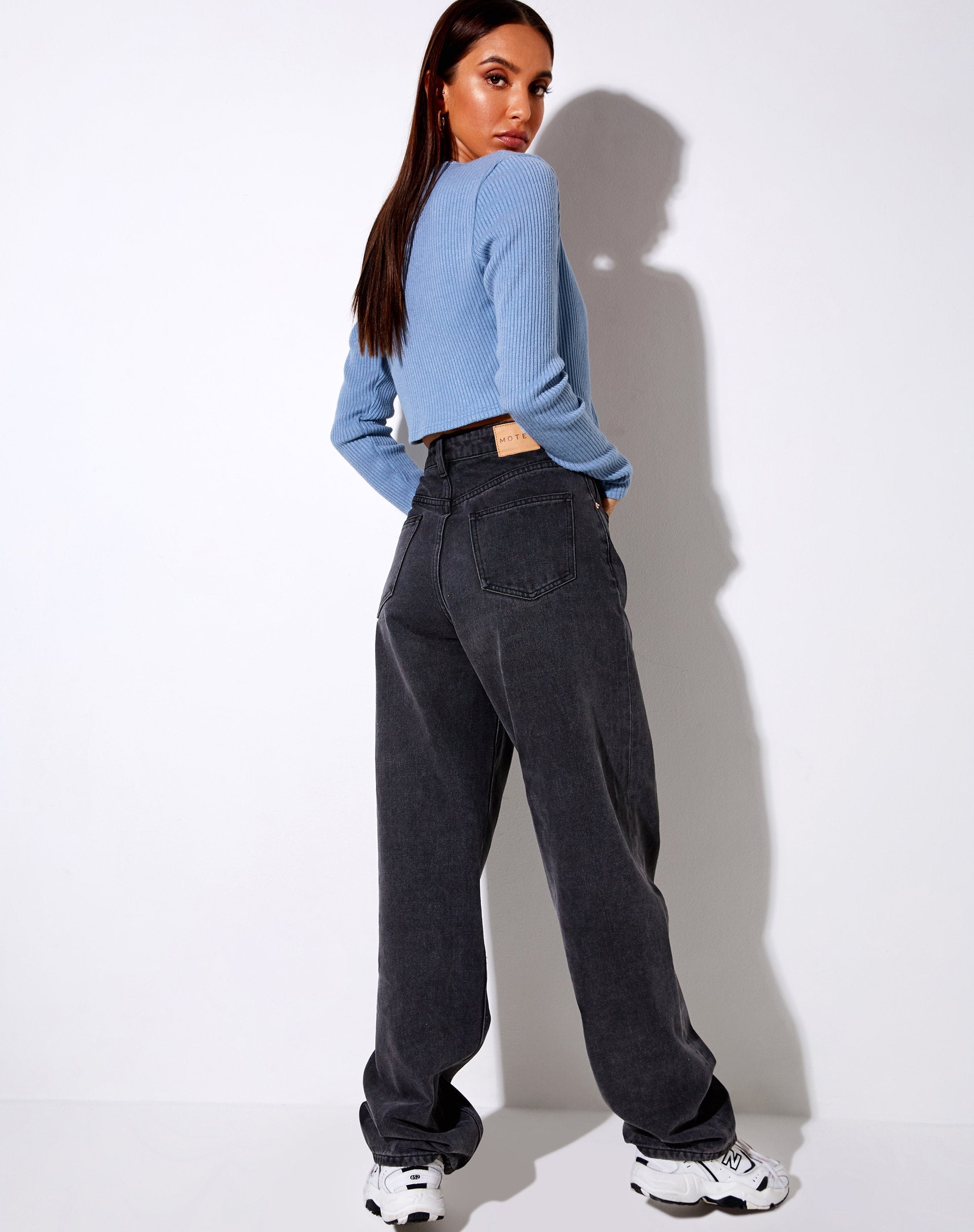 Afbeelding van Viney vest in rib Ashy blauw