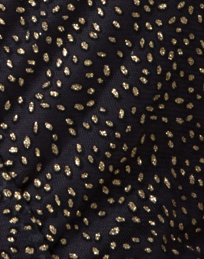 Afbeelding van Adela Bodice in Glitter Net Animal Black
