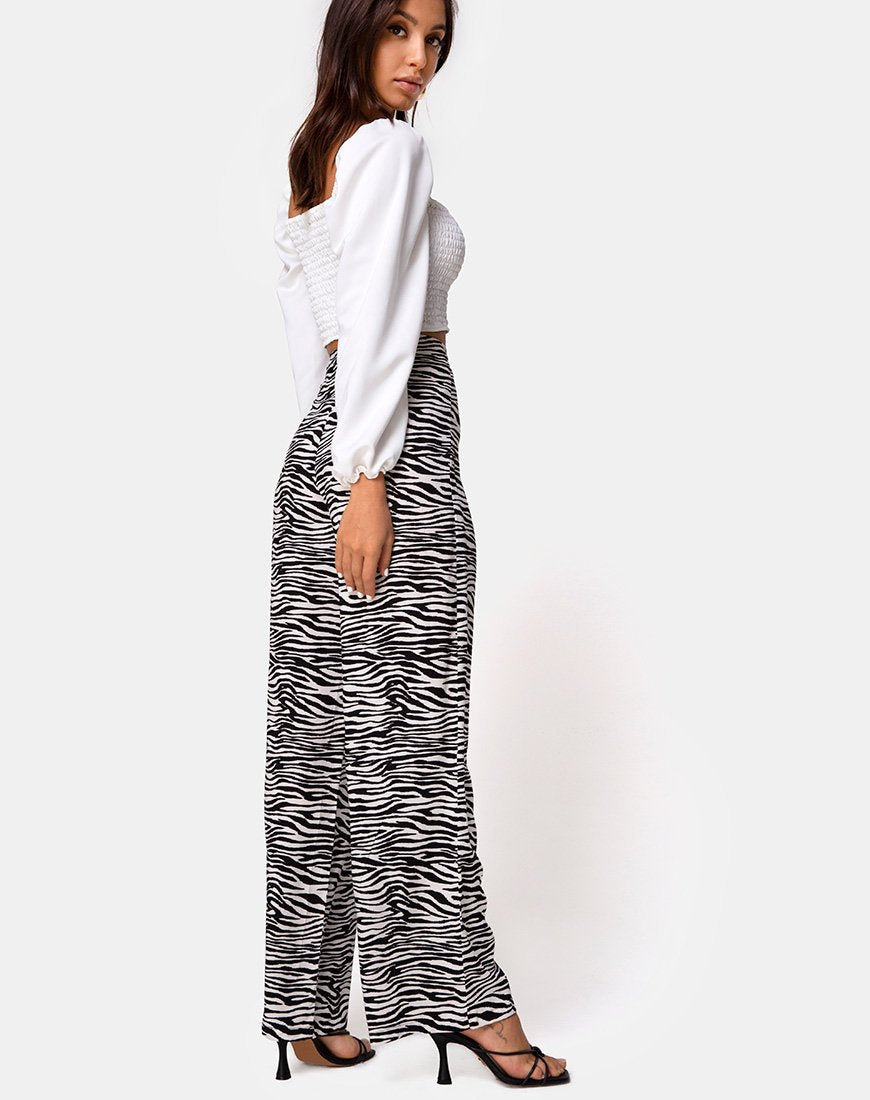 Aely Palazo met wijde pijpen in Classic Zebra