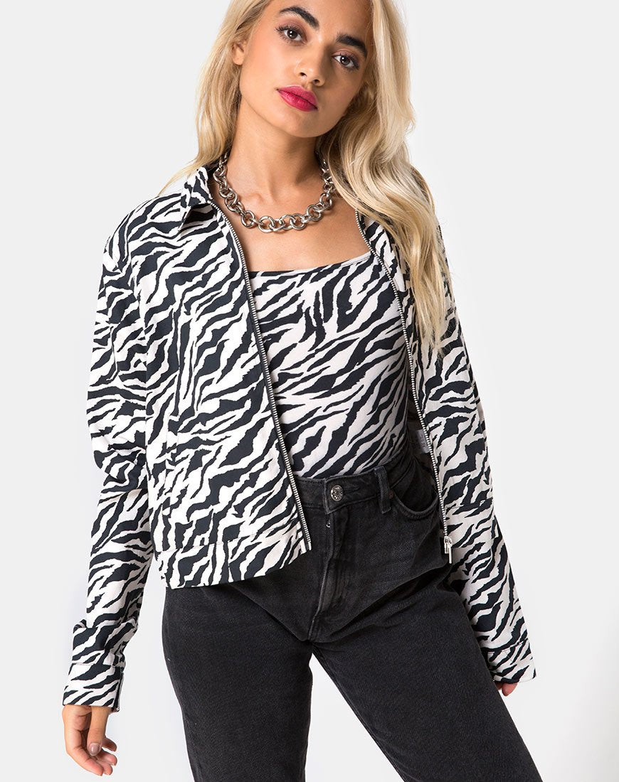 Afbeelding van Agatha Jacket in jaren 90 Zebra