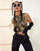 Afbeelding van Ajak Crop Top in Dystopian Crease Khaki
