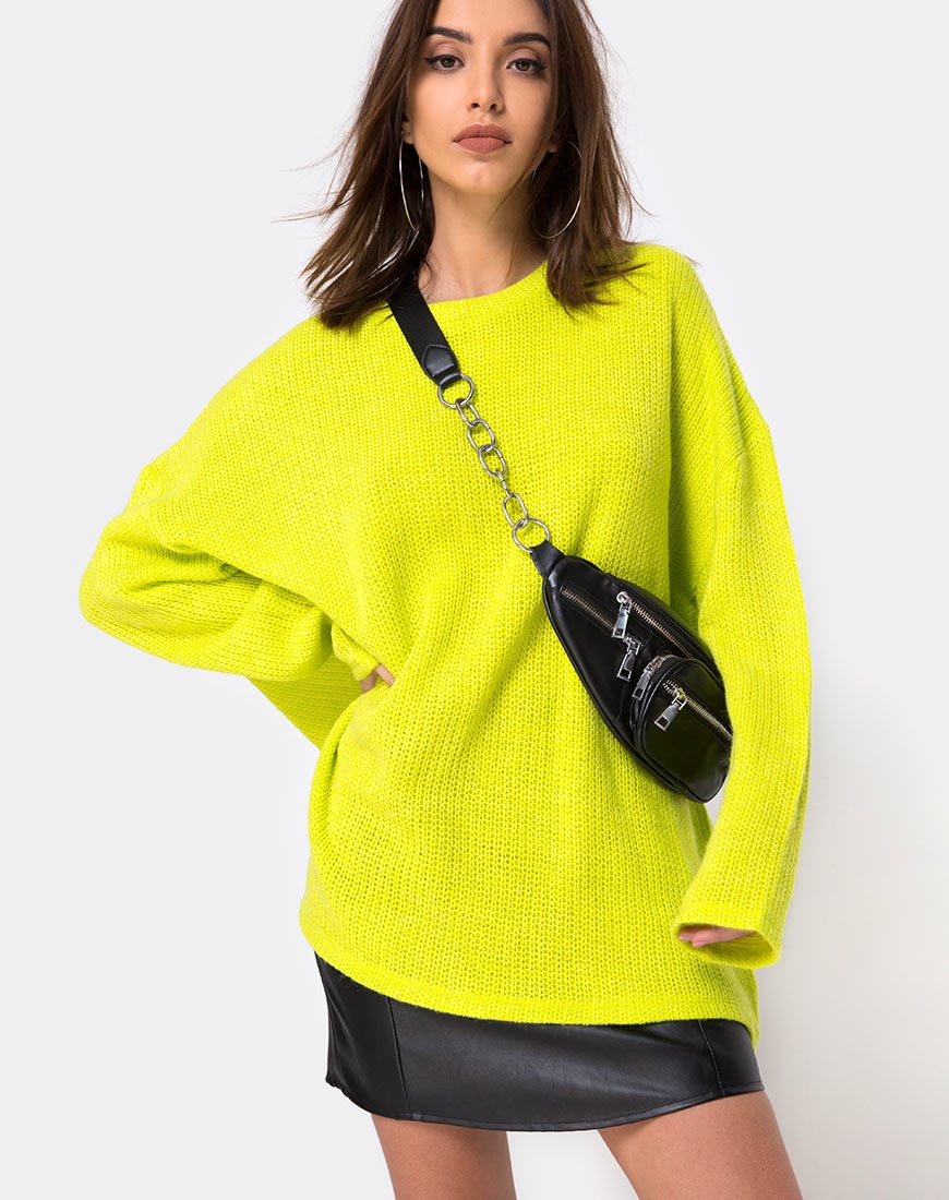 Afbeelding van Ajie Oversized Trui in Lime