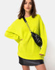 Afbeelding van Ajie Oversized Trui in Lime