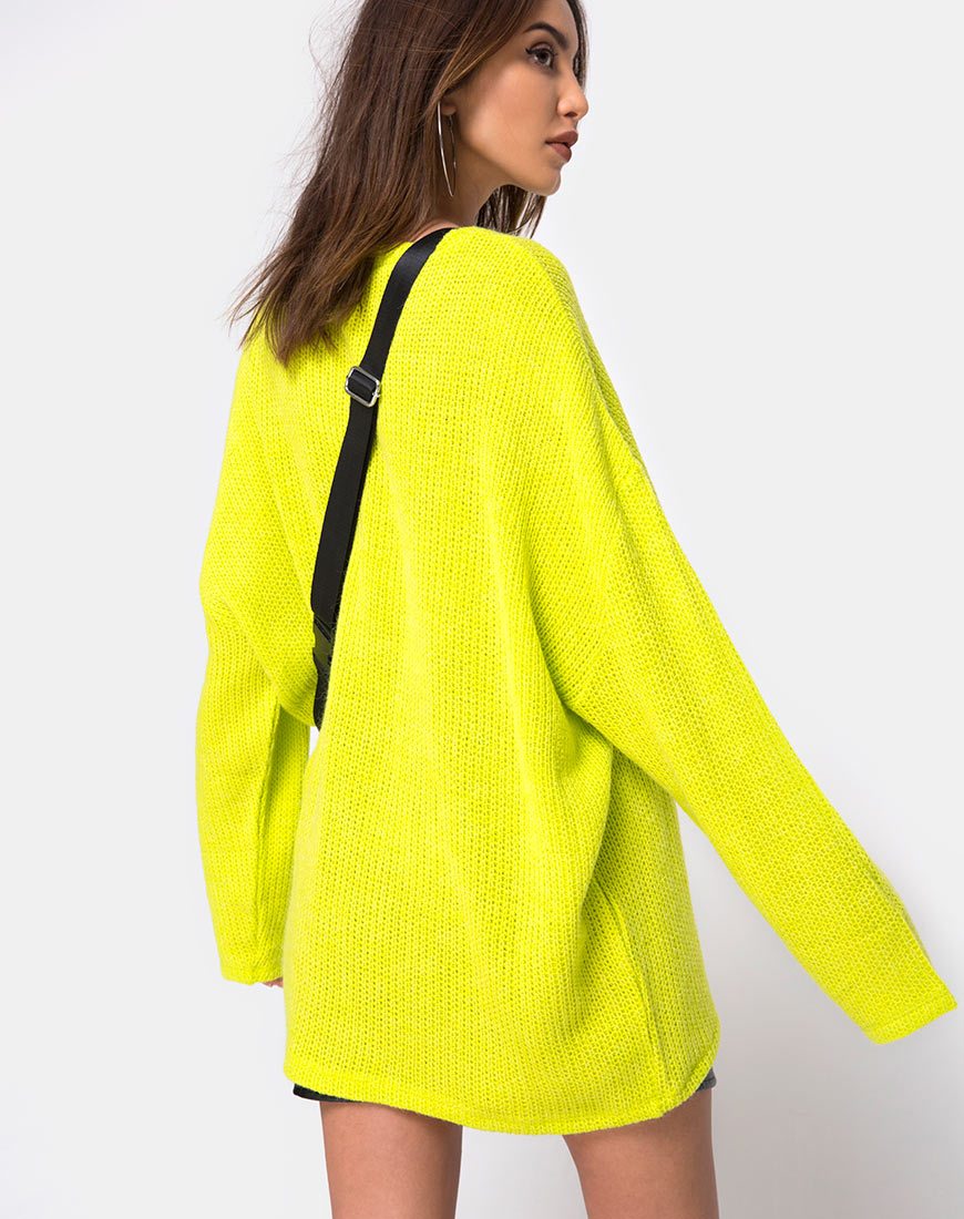 Afbeelding van Ajie Oversized Trui in Lime