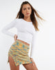 beeld van MOTEL X JACQUIE Akemi Mini Rok in Mix Space Dye Multi Kleur