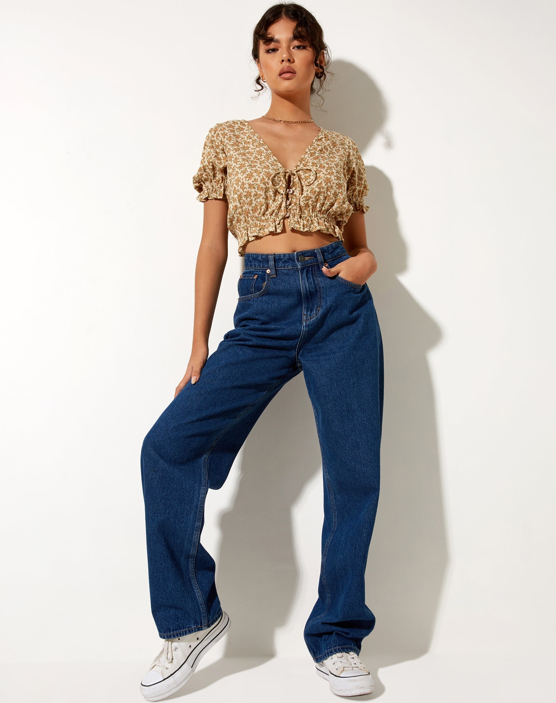 Afbeelding van Aley Crop Top in Washed Ditsy