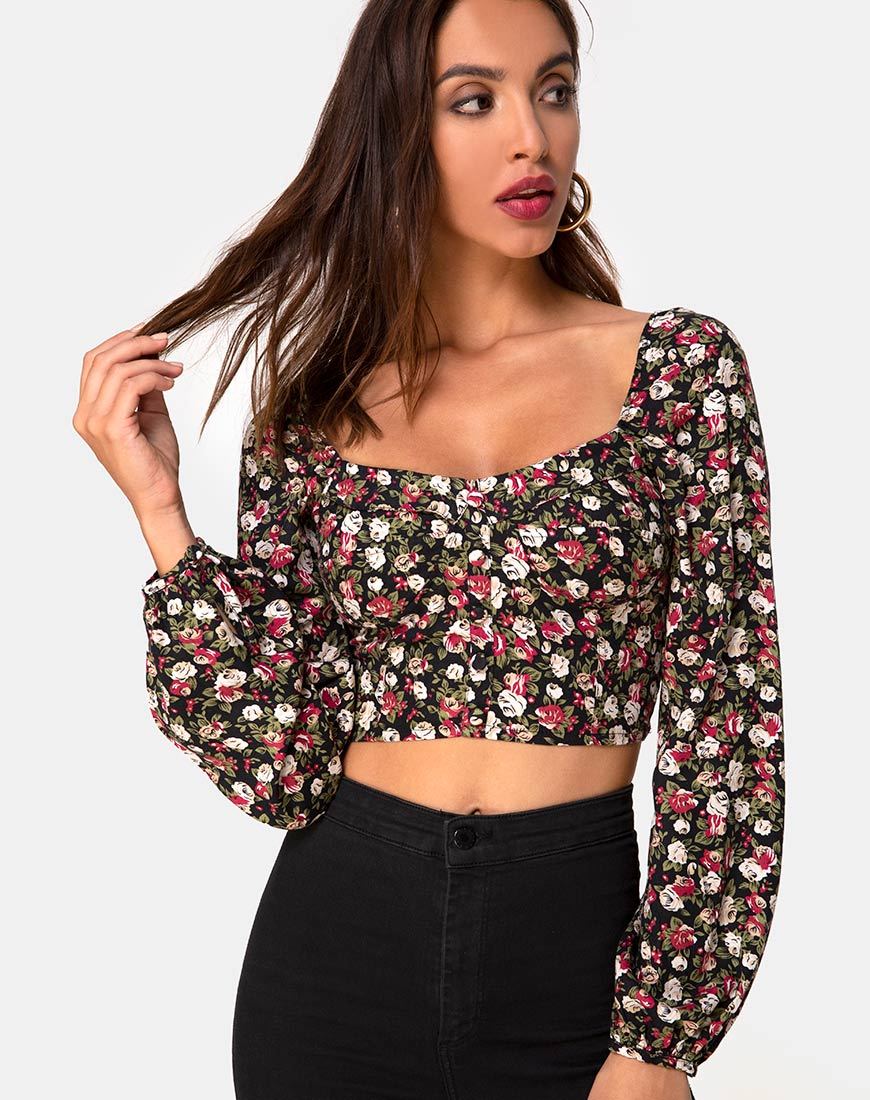 Afbeelding van Alor Crop Top in Courtney Bloemen