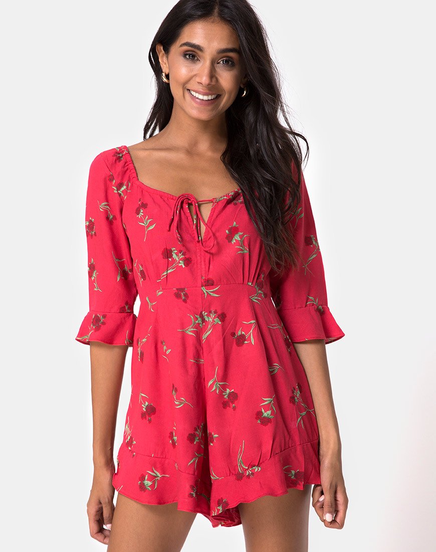 Afbeelding van Altary Playsuit in Rouge Rose Pink