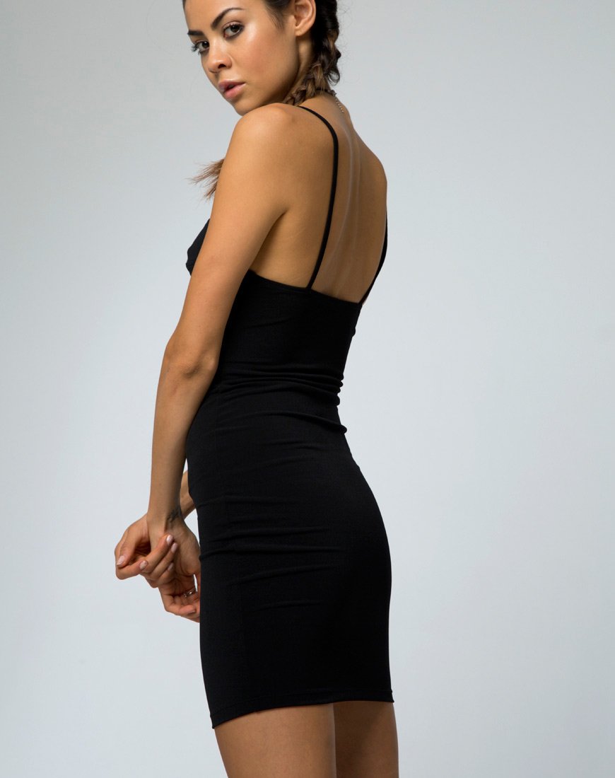 Alvina Bodycon Jurk in Zwart