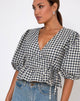 Afbeelding van Amiya Top in Gingham Crème
