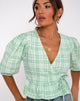 Afbeelding van Amiya Top in tafelkleed Neo Mint