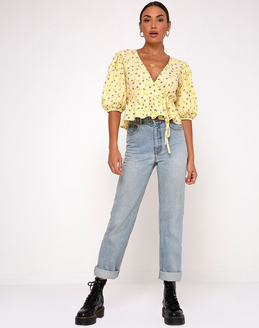 Afbeelding van Amiya Top in Wild Flower Lemon Drop